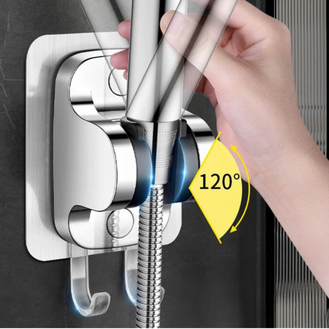 120° Ayarlanabilir Yapışkanlı Duş Başlığı Askısı – Delmeden Montaj